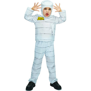 Children Mummy Cosplay Costume Under Wraps Boys Girls Ghost Horror Outfit for Halloween Party