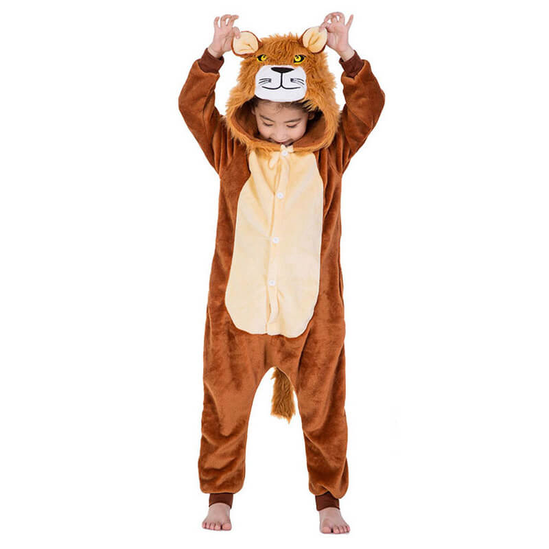 Kids Halloween Animal Costume Cute Onesie Rabbit Lion Kangaroo Outfit for Boys Girls Cosplay
