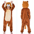 Kids Halloween Animal Costume Cute Onesie Rabbit Lion Kangaroo Outfit for Boys Girls Cosplay