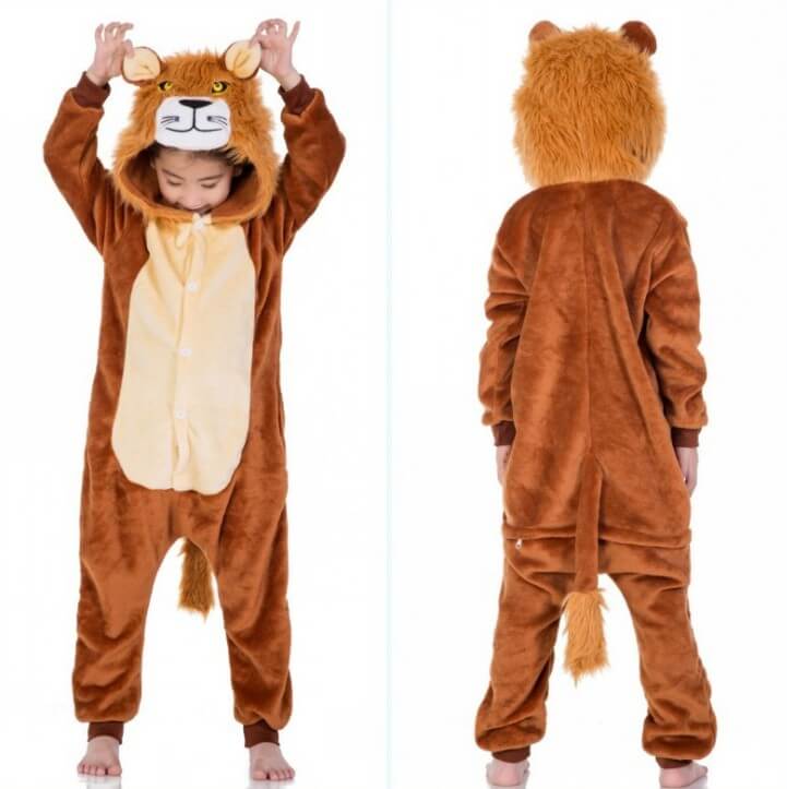 Kids Halloween Animal Costume Cute Onesie Rabbit Lion Kangaroo Outfit for Boys Girls Cosplay