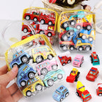 6Pcs/set Mini Toy Cars Pull Back Car Play Set Cartoon Vehicle Trucks Baby Toddlers Birthday Gift
