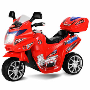 6V Electric Ride-on Motorcycle Kids 3 Wheels Ride on Car with Music, Horn and Headlights