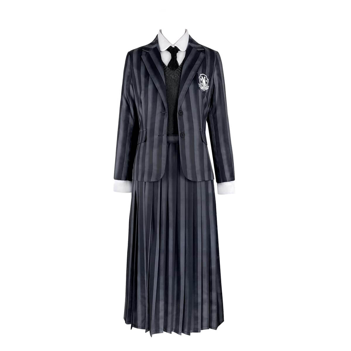 Wednesday Addams School Uniform Nevermore School Dress 5pcs Suit Wedne ...