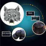 Child Muscle Wolf Suits Werewolf Costume with Mask for Boys Kids Halloween Monster Dress up