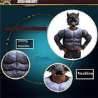 Child Muscle Wolf Suits Werewolf Costume with Mask for Boys Kids Halloween Monster Dress up