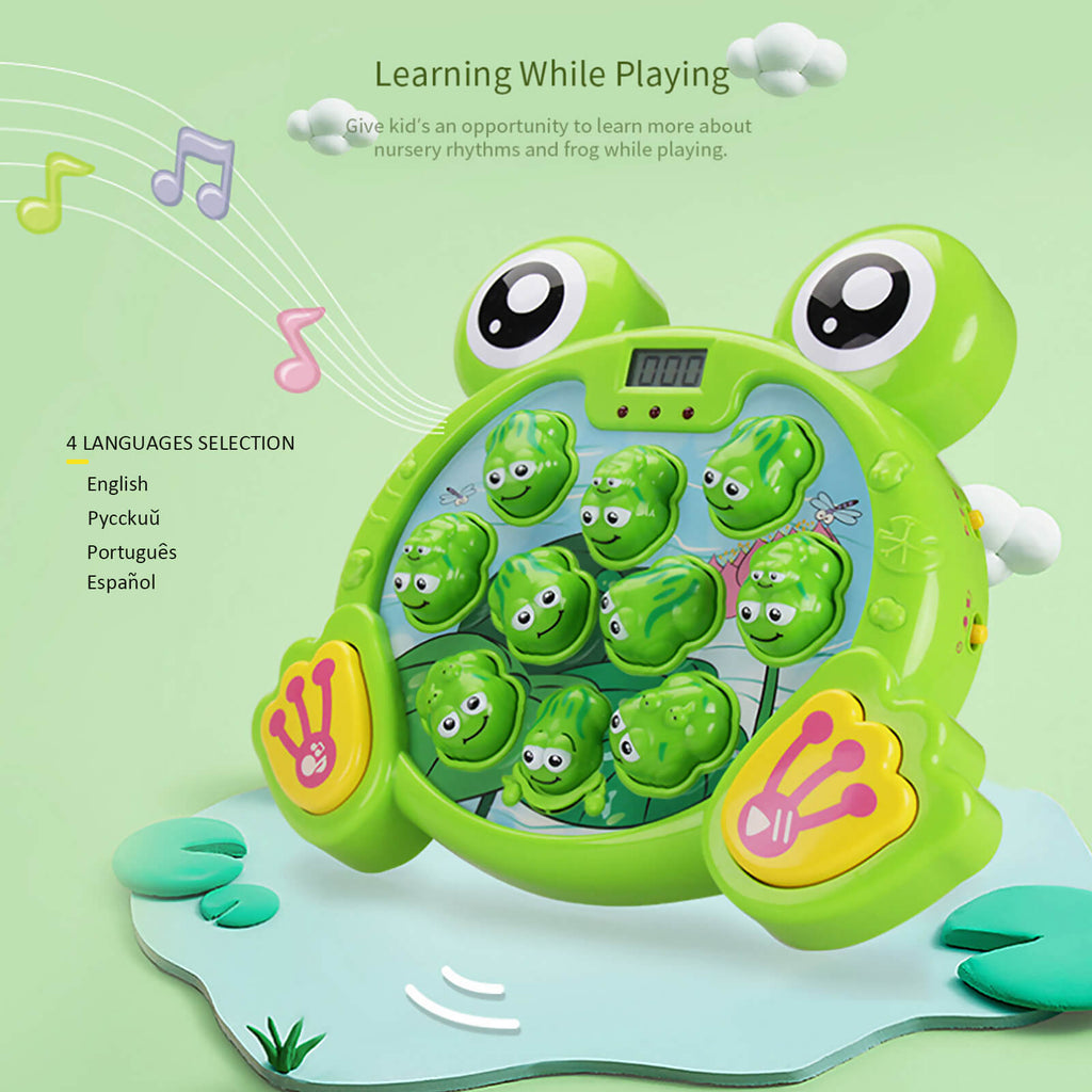 Funny Whack A Frog Game Interactive Toy with Soft Hammers Safe Kids Developmental Toy