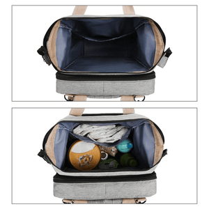 Waterproof Diaper Bags Travel Foldable Baby Bed Large Mommy Backpack with Stroller Straps