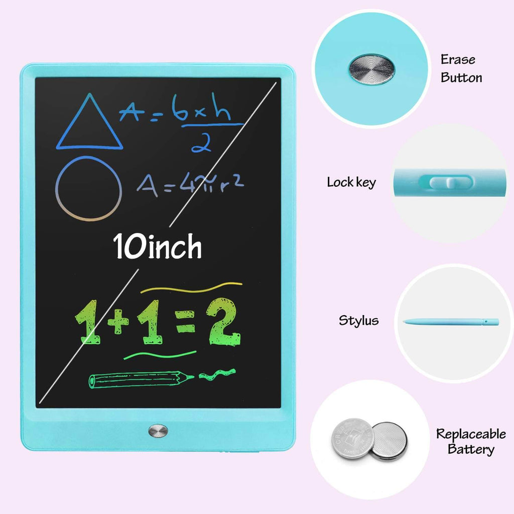Kids LCD Writing Tablet 10 Inch Doodle Board Learning Education Drawing Tablet