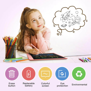 Kids LCD Writing Tablet 10 Inch Doodle Board Learning Education Drawing Tablet