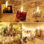 Photo Clips Remote LED String Lights 8 Fun Modes USB Fairy Lights Warm White for Hanging Pictures