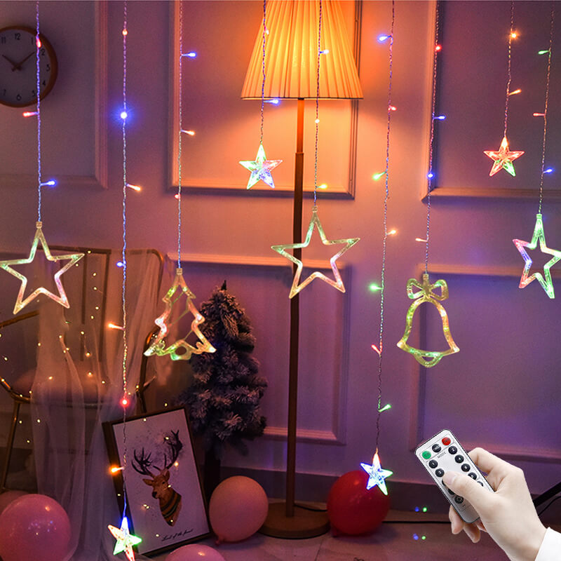117in Remote Control Christmas String Lights 8 Fun Modes USB Hanging Waterproof Twinkle Light for Home Decoration