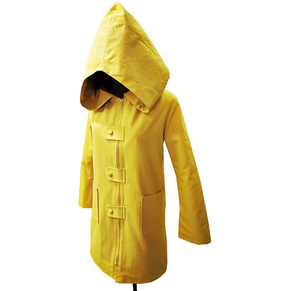 Six Cosplay Costume Kids Adult Hooded Jacket Yellow Coat for Halloween Dress Up