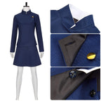 Women Maki Costume Blue Mahito Tops Pants 2pcs Suit for Halloween Cosplay