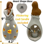 Mother's Day Gifts from Daughter Candle Holder Statue W/ Flickering Led Best Mother's Day Gift