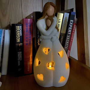 Mother's Day Gifts from Daughter Candle Holder Statue W/ Flickering Led Best Mother's Day Gift
