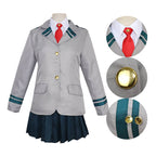 Adult Ochaco Cosplay Costume Uravity Cosplay Outfit Hero High School Dress Suit