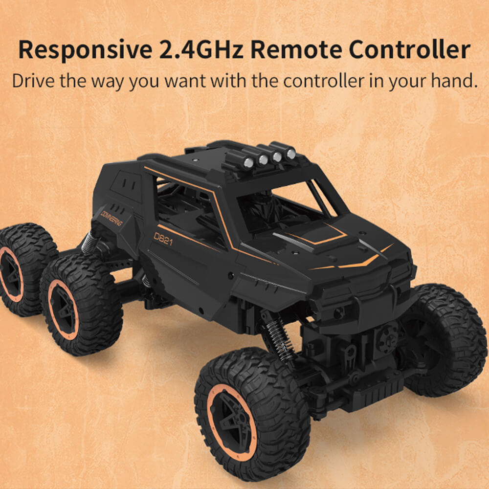 Kids 6 Wheels RC Car Reomote Control Monster Truck Dual Motors Two Speed Off-road Truck