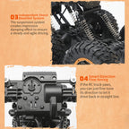 Kids 6 Wheels RC Car Reomote Control Monster Truck Dual Motors Two Speed Off-road Truck