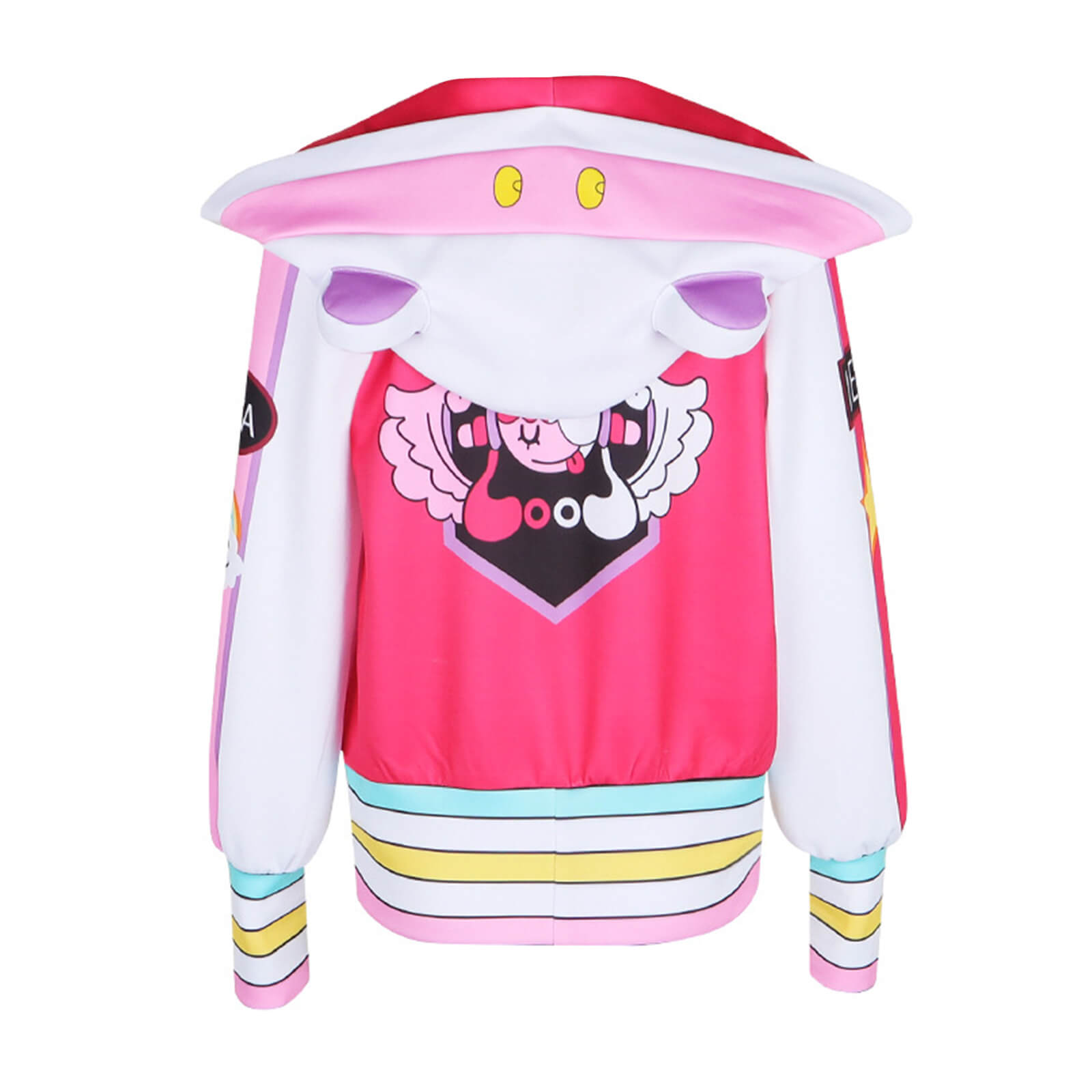 Uta Cosplay Costume Pink Jacket Dress Suit with Accessories Halloween Uniform Full Set