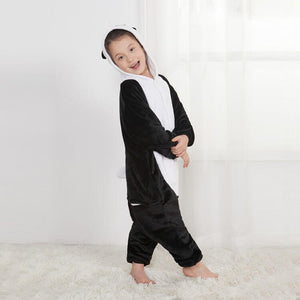 Kids and Adult Family Matching One Piece Panda Costumes Cosy Homewear Cartoon Pajamas
