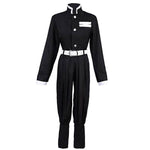 Kids/Adult Pillar Corps Costume Halloween Cosplay Black Outfit Full Set 3pcs Uniform Suit