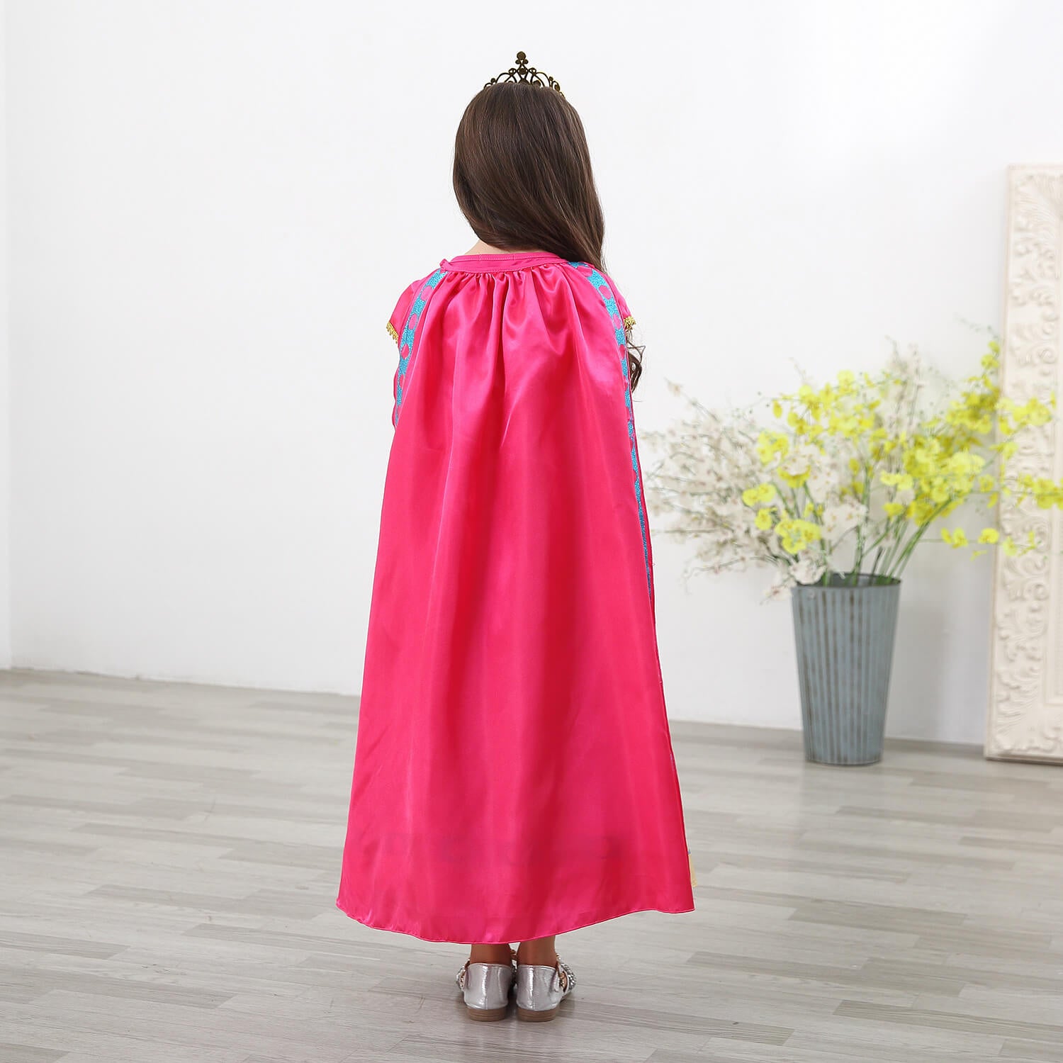 Role Playing Dress For Girls Kids Princess Costume Children Dress Up Halloween Party Outfits With Cloak