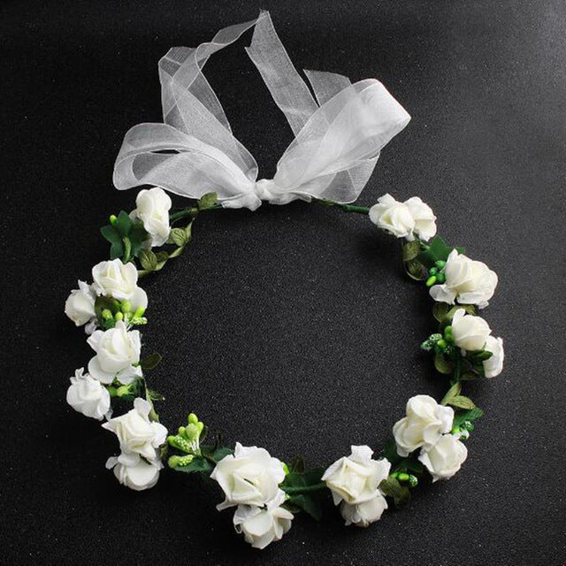 Fashion Flower Headbands Wedding Party Crown Hair Accessories Wreath