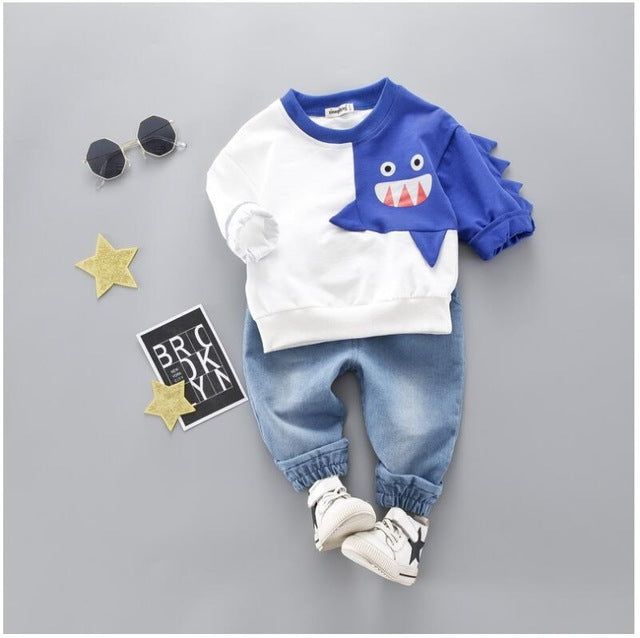 Baby Boys Girls Toddler Suits Dinosaur T-shirt+Pants 2Pcs