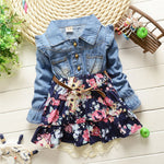 Toddler Baby Girl Denim Party Pageant Casual Dress