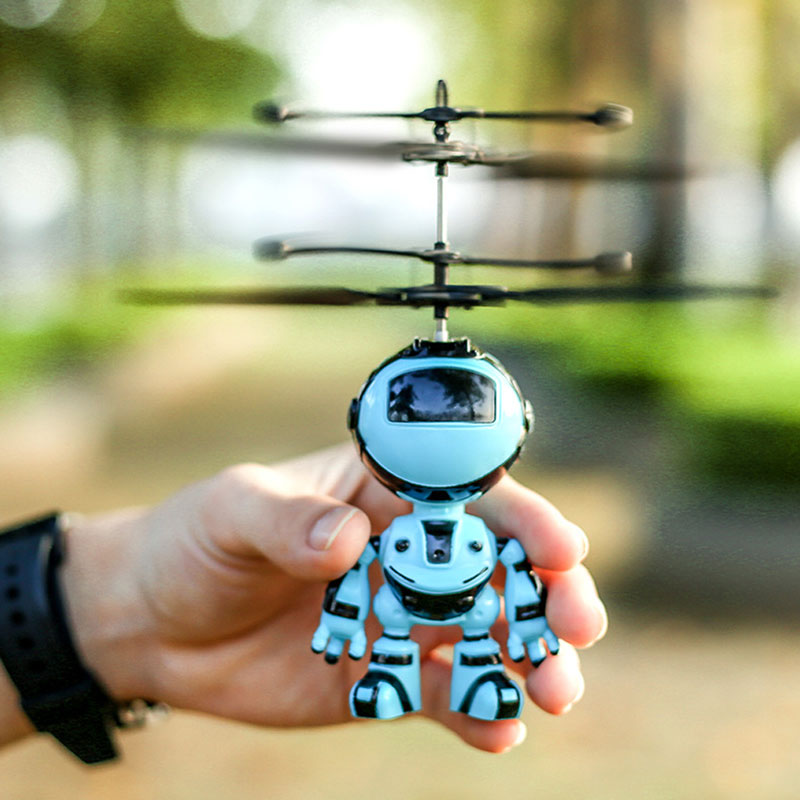 Hand Sensing Fly Robot Kids Suspension Aircraft Toys With USB