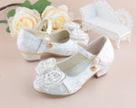 Girls Heeled Leather Shoes Party Dance Princess Shoes