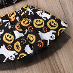 Baby Girls Halloween Party Outfit Pumpkin Sequin Top Skirt Cake Tutu Dress