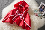 Toddler Girls Little Red Riding Dress Halloween Carnival Cosplay Costume