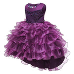 Fashion Girl Flower Dress Sequined Wedding Party Princess Dresses 3-12Y