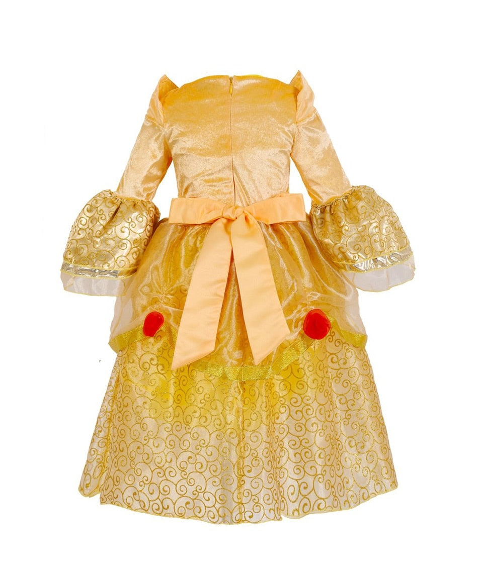 Classic Princess Belle Dress Cosplay Costume Halloween Party Dress Up