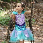 Girls Princess Mermaid Dress Halloween Carnival Party Ariel Dress 4-10Y