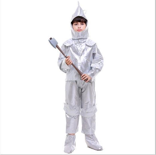 Boy Purim The Wizard Tin Man Cosplay Halloween Carnival Costume