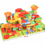 Block Play Building Blocks Set Funnel Slide Blocks DIY Bricks Toy Gift