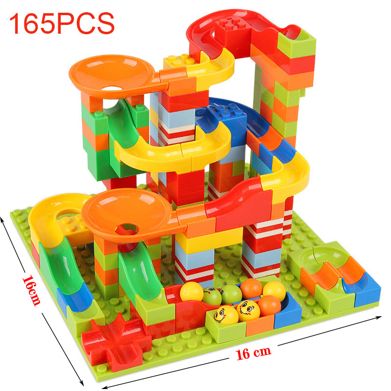 Block Play Building Blocks Set Funnel Slide Blocks DIY Bricks Toy Gift