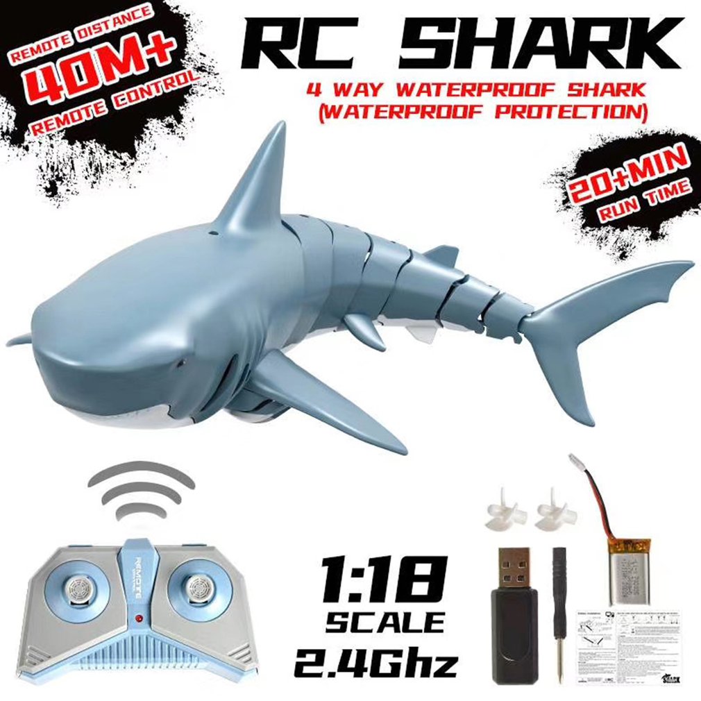 RC Boat Remote Control Racing Boat Simulation Shark Spoof Jokes Interesting Prank Toys Halloween Party Scary Toys For Children