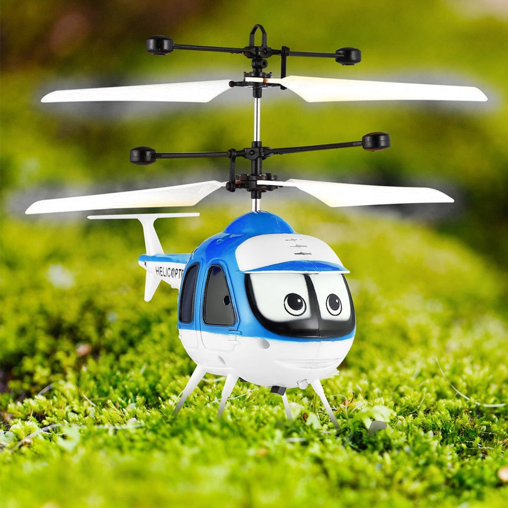 Induction RC Helicopter Flying Toys Cartoon Remote Control Drone Kids Plane Toys