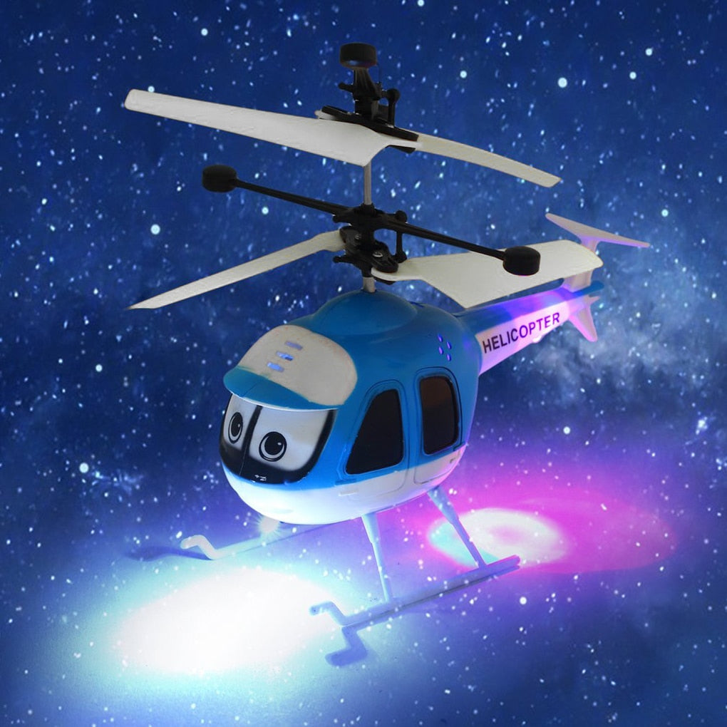 Induction RC Helicopter Flying Toys Cartoon Remote Control Drone Kids Plane Toys