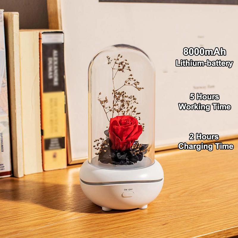 Rose Lamp Scented Oil Diffuser Aromatherapy Christmas LED Lamp Fragrance Oil Diffuser