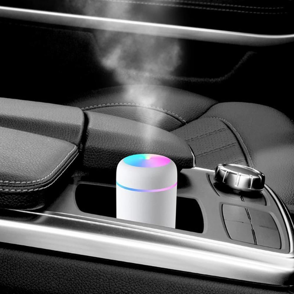 Air Humidifier Aroma Oil Diffuser Portable 300ml USB Mist Sprayer with Colorful Night Light