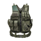 Tactical Vest Combat Armor Vests Mens Tactical Army Adjustable Armor Outdoor CS Training Vest Airsoft