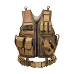 Tactical Vest Combat Armor Vests Mens Tactical Army Adjustable Armor Outdoor CS Training Vest Airsoft