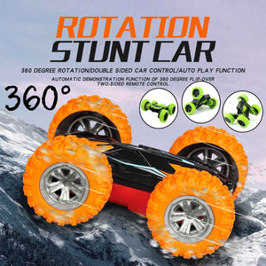 3D RC Stunt Car High Speed Tumbling Crawler Vehicle 360 Degree Flips Double Sided Rotating Tumbling RC Car Radio Control Toy Car