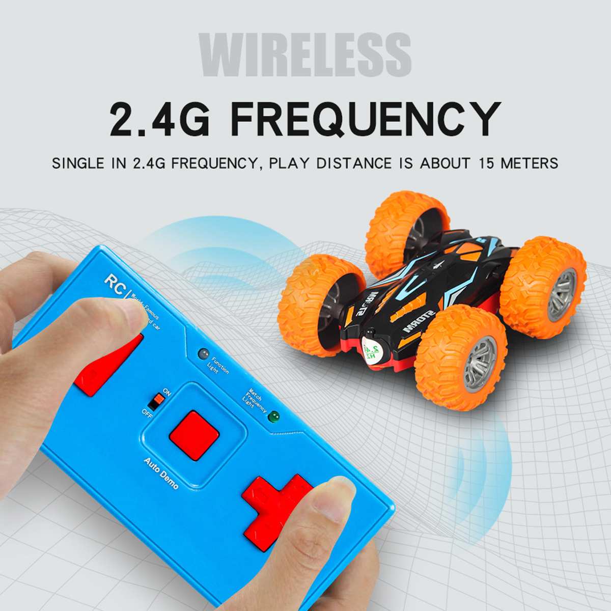3D RC Stunt Car High Speed Tumbling Crawler Vehicle 360 Degree Flips Double Sided Rotating Tumbling RC Car Radio Control Toy Car