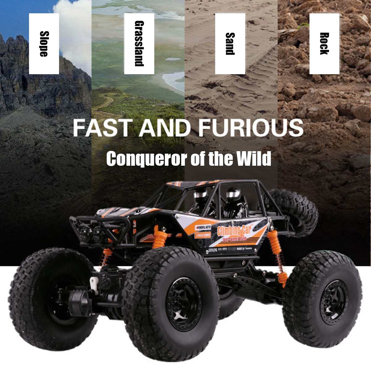1/8 Super RC Rock Crawler 4WD Off-road Remote Control Monster Truck 2.4G Remote Climbing Car