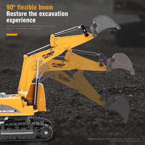RC Excavator Toy 2.4G Remote Control Engineering Car With Light For Boys